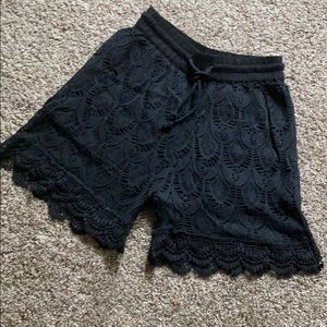 NWT black lace shorts